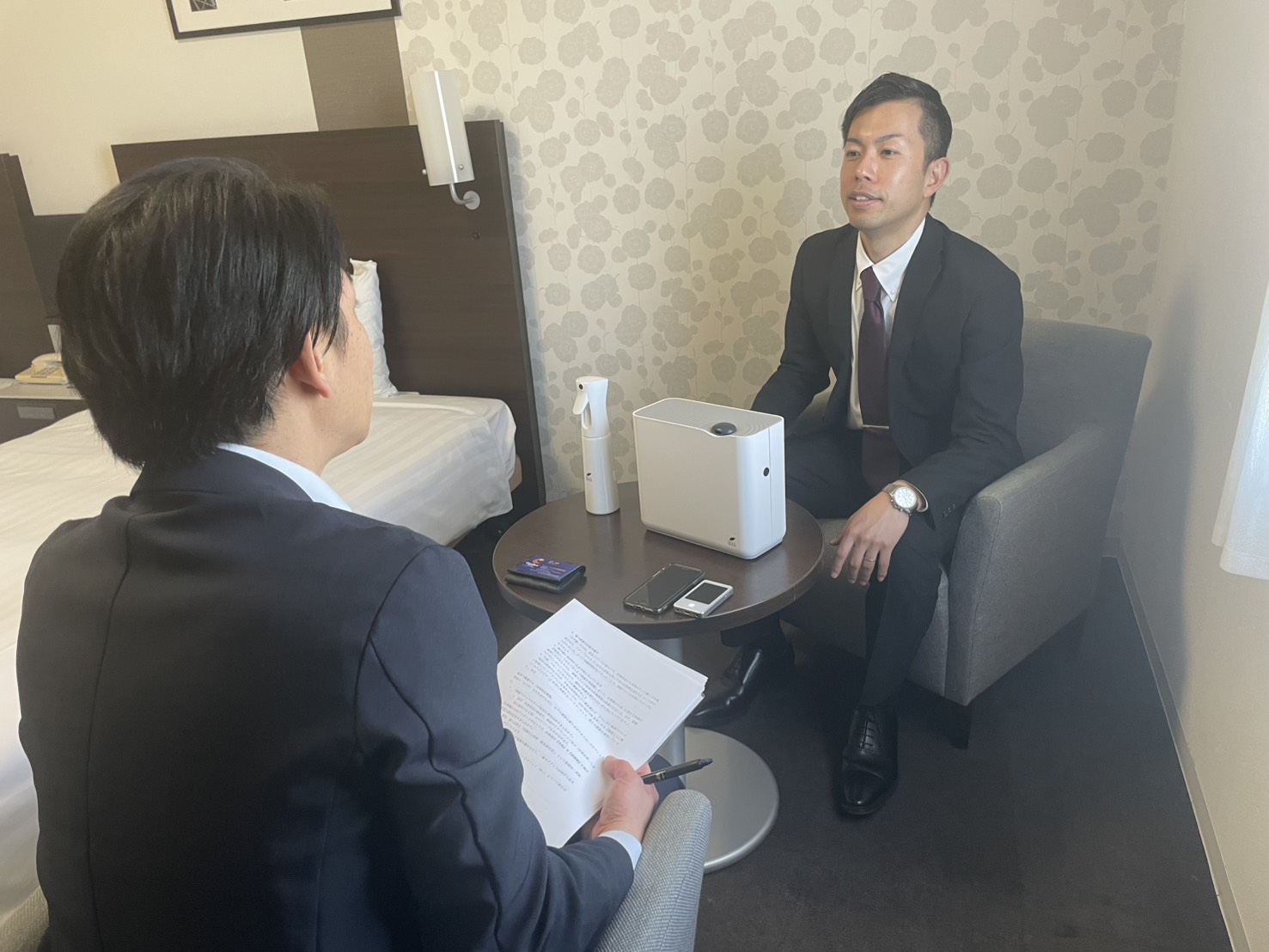 インタビュー風景